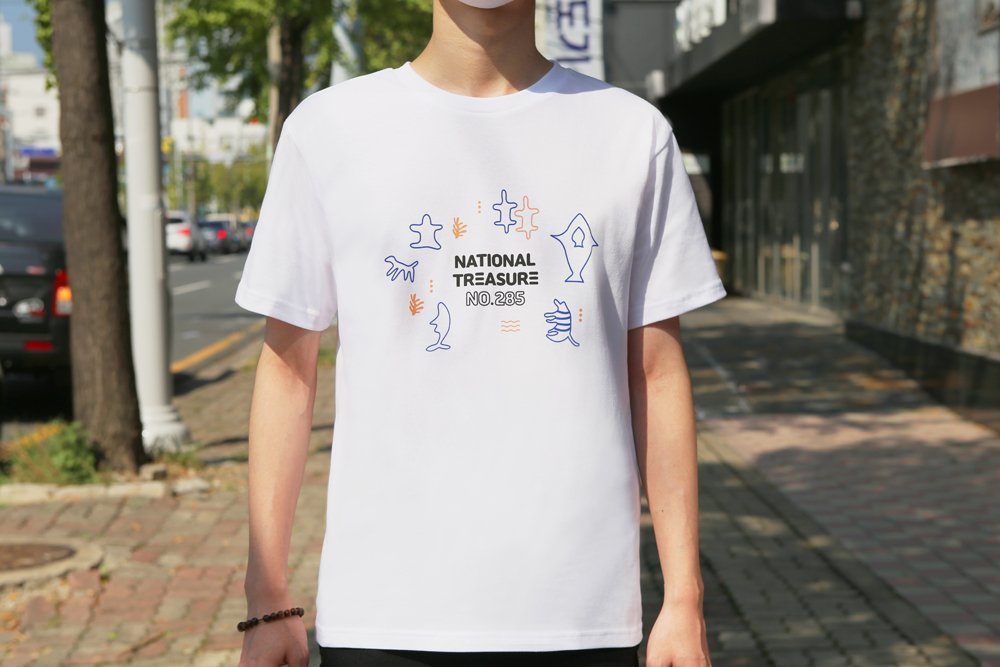 오렌지디자인 업사이클링 반구대암각화 티셔츠 제작